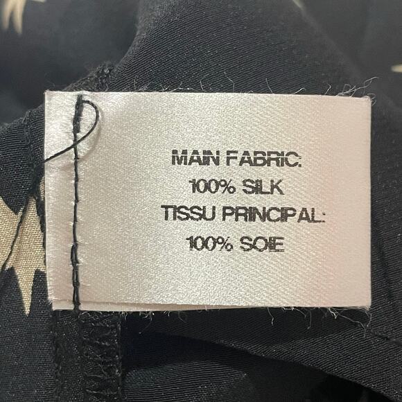 Pam & Gela Long Sleeve Silk Romper - Black & Cream - 0 - Picture 11 of 15